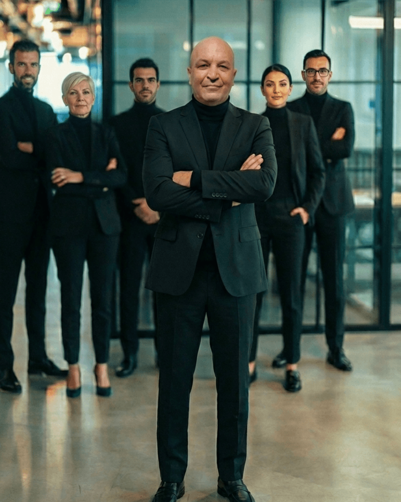 The executive management team at Euro News Agency headquarters in London, representing the white-label journalism and production unit.